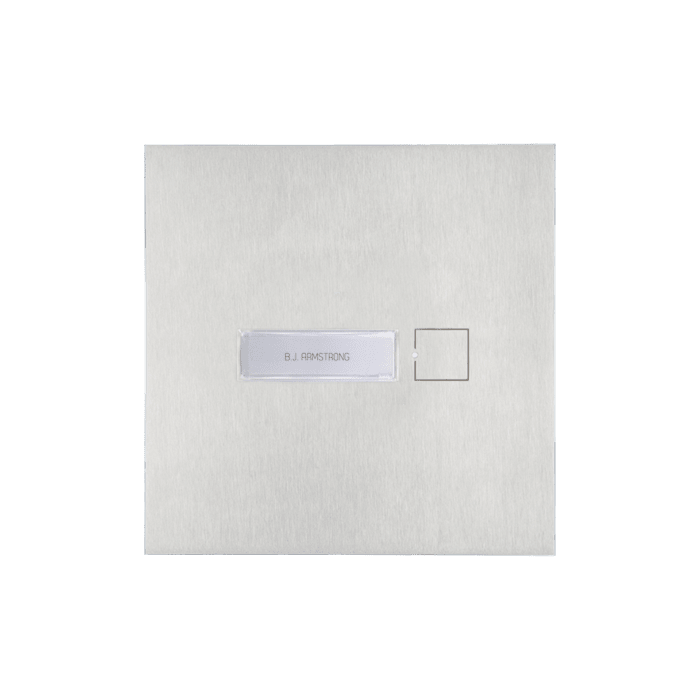 COMELIT - Modulo 1 pulsante, sistema ViP/S2, piastra acciaio inox 3mm, sense senza movimento meccanico, portacartellini LED