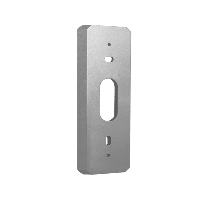 COMELIT - Serie Visto - Supporto orientabile sinistra-destra per campanello smart, inclinazione 20°, plastico silver mist RAL9006