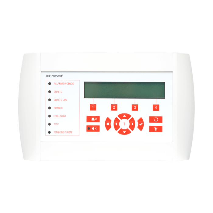 COMELIT - Serie Atena - Pannello ripetitore, display LCD 4x40, rete RS485 fino 64 dispositivi 41CPR000