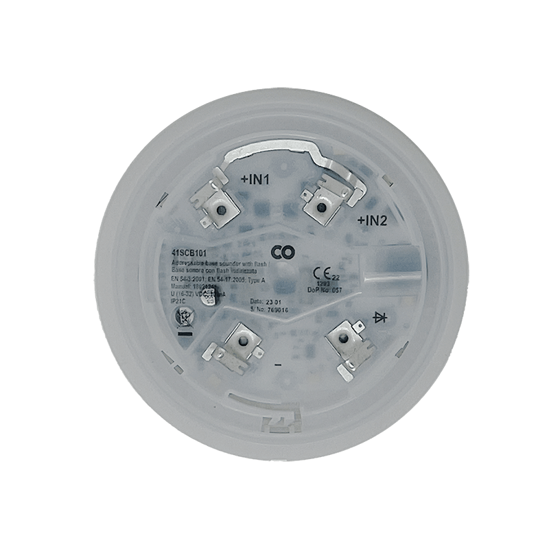 COMELIT - Serie LogiFire - Base sonora con flash indirizzata, sincronizzazione, isolatore integrato, EN54-3 e EN54-17 41SCB101