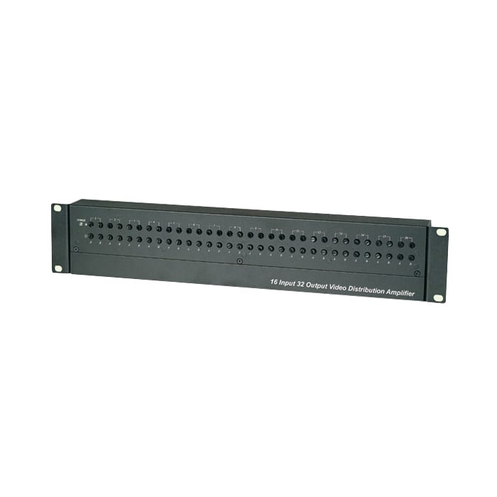 COMELIT - Distributore video amplificato rack 19" 16 ingressi/32 uscite, distanza 1000m cavo RG59, 12VDC, contenitore metallico, alimentatore incluso