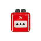 COMELIT - Pulsante allarme manuale convenzionale IP67, LED stato, copertura trasparente antiattivazione, ABS rosso, EN54-11