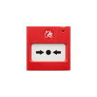 COMELIT - Pulsante allarme manuale convenzionale IP40, LED stato, elemento flessibile, chiave ripristino, ABS rosso, EN54-11 43PAM000