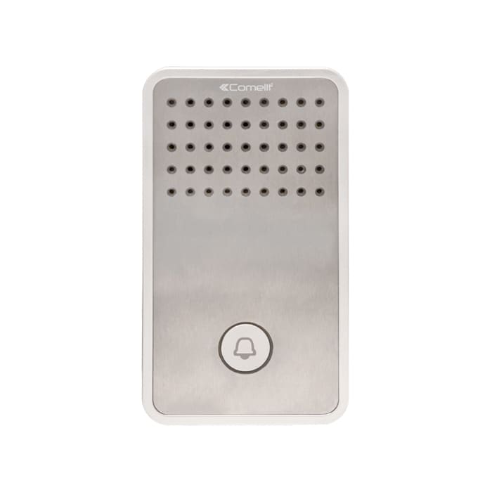 COMELIT - Pulsantiera interno EasyCall 1 chiamata, sistema ViP, finitura metallica, installazione a parete