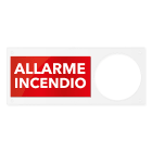 COMELIT - Pannello indicatore allarme incendio plexiglass, spazio sirena 41SCI000, 350x140x5mm