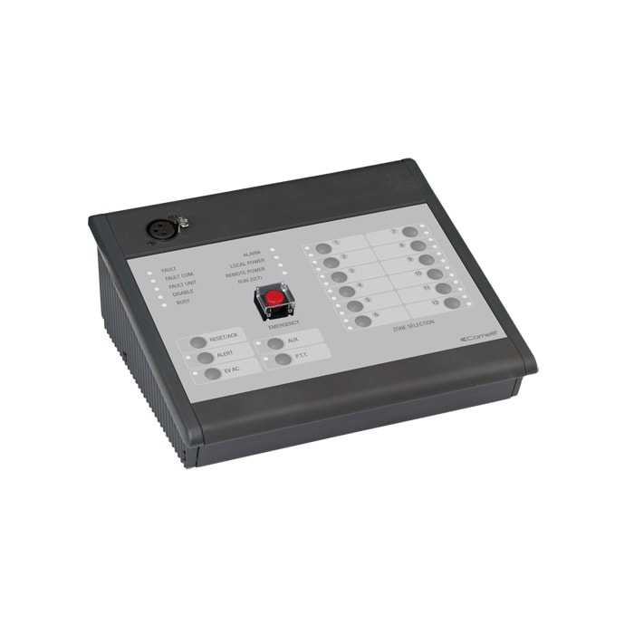 COMELIT - Postazione remota chiamate emergenza 12 zone, microfono controllato, messaggi selettivi, EN54-16 49BME012