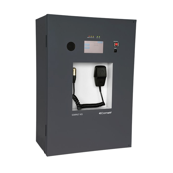 COMELIT - Centrale EVAC compatta 4 zone, 500W totali, microfono VVF incluso, EN54-16/4