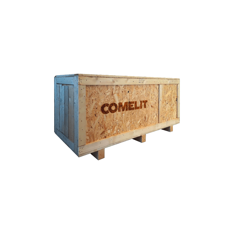 COMELIT - Serie Logirack - Cassa legno per spedizione Rack 49AMR027, protezione trasporto professionale 49CLR027