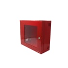 COMELIT - Armadio muro rosso per postazioni emergenza 49BME001/012/216, portella finestra trasparente, 370x320x137,8mm