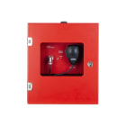 COMELIT - Armadio rosso a parete con microfono PTT, postazione emergenza VVF, serratura sicurezza