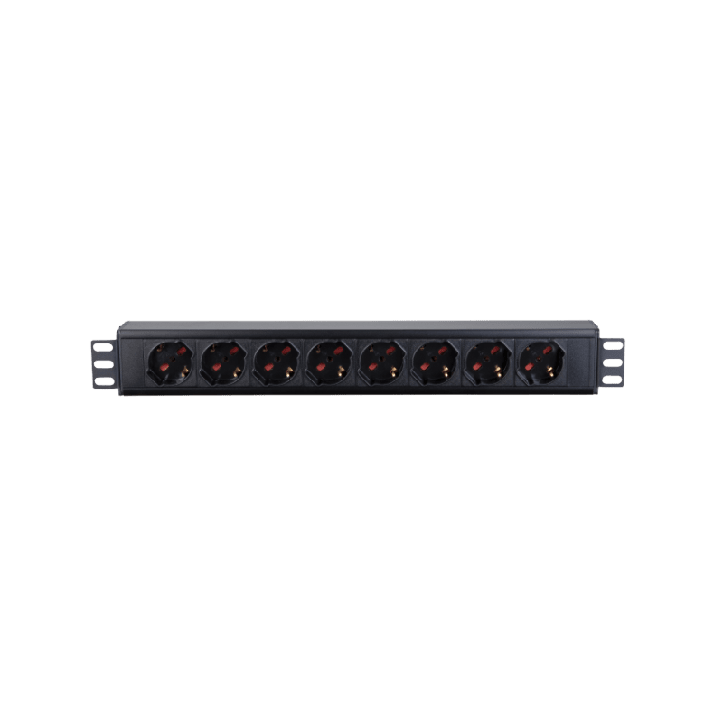 COMELIT - Serie Logirack - Canale con 8 prese Schuko e cavo, 19", distribuzione alimentazione Rack