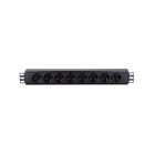 COMELIT - Serie Logirack - Canale con 8 prese Schuko e cavo, 19", distribuzione alimentazione Rack