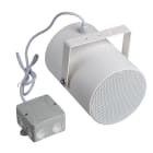 COMELIT - Proiettore bidirezionale 5+5W, ABS bianco IP56, 2 altoparlanti 130mm, 10/5/2,5W 100V, staffa alluminio, cavo 1m, scatola giunzione, EN54-24
