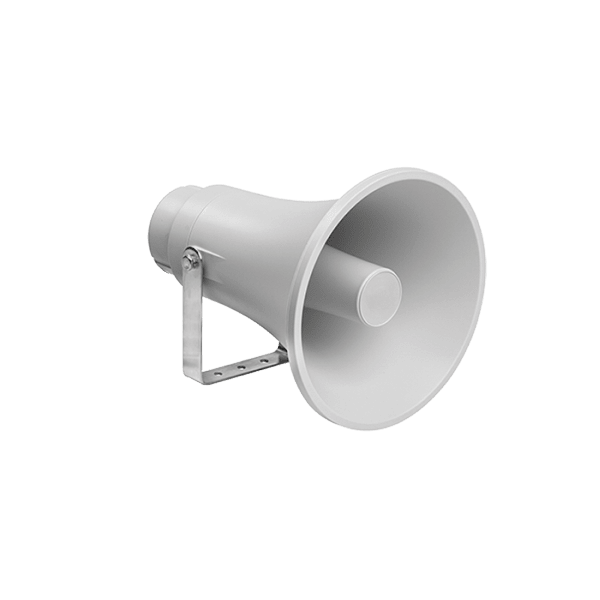 COMELIT - Diffusore tromba 30W, ABS UL94V0 IP66, 30/20/10/5W 100V o 20?, staffa inox orientabile, applicazioni industriali/piscine, EN54-24