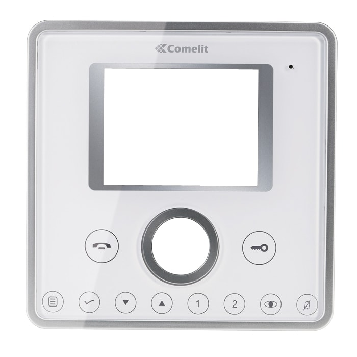 COMELIT - Serie Planux - Mascherina frontale bianca per monitor video, sistema ViP