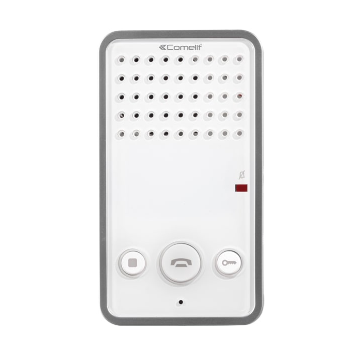 COMELIT - Citofono vivavoce Easycom All White con boucle magnetique, sistema Simplebus