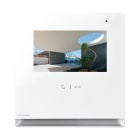 COMELIT - Serie Icona - Monitor 4.3"/16:9 touch screen vivavoce a colori, sistema ViP, full-duplex, boucle magnetique, finitura bianca