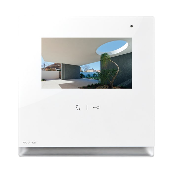 COMELIT - Serie Icona - Monitor 4.3"/16:9 touch screen vivavoce per kit, sistema ViP, full-duplex, boucle magnetique, preprogrammato