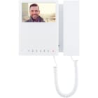 COMELIT - Serie Mini - Videocitofono 4.3"/16:9 con cornetta, sistema Simplebus 2, 8 pulsanti soft touch, LED stato porta 6701W/8