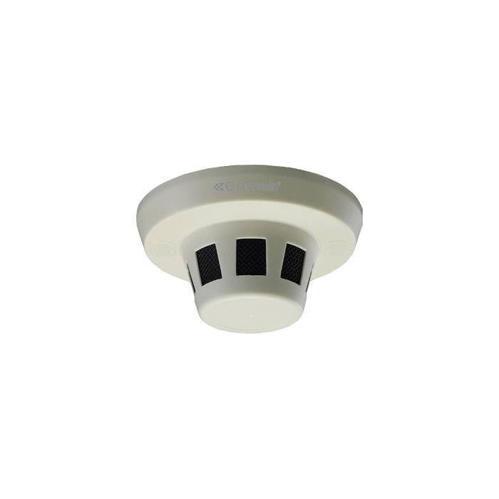 COMELIT - Telecamera AHD HD, ottica fissa 3.7mm, contenitore tipo smoke detector, interno