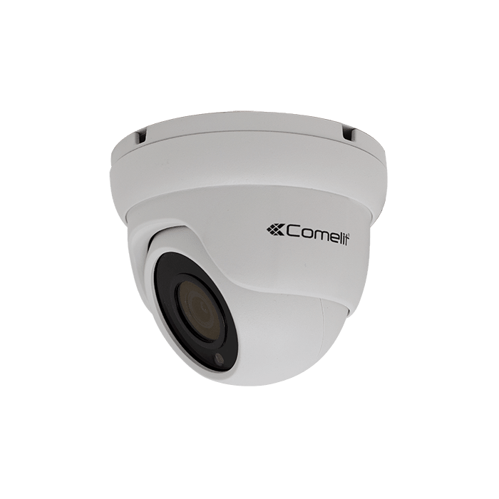 COMELIT - Serie Smart - Telecamera AHD minidome Full HD 1080p, tecnologia Starlight, varifocale zoom 2.7-13.5mm, IR 30m, IP66