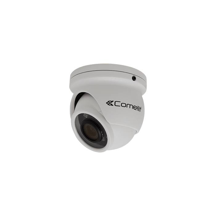 COMELIT - Serie Smart - Telecamera AHD microdome 5MP, ottica fissa 3.6mm, LED IR 10m, dimensioni compatte, tecnologie AHD/TVI/CVI/CVBS