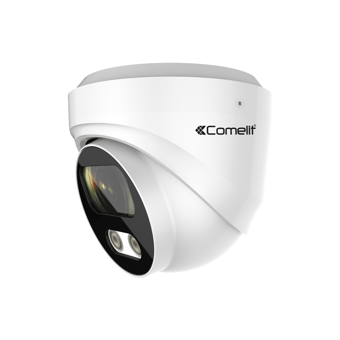 COMELIT - Serie Smart - Telecamera AHD minidome 4K, ottica fissa 3.6mm, IR 20m, contenitore alluminio