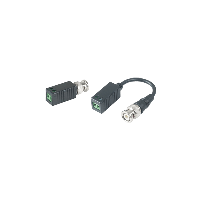 COMELIT - Kit ricetrasmettitore passivo AHD per cavo UTP, conversione segnale video AHD/TVI/CVI su CAT5, connettori BNC, terminali a vite, nero