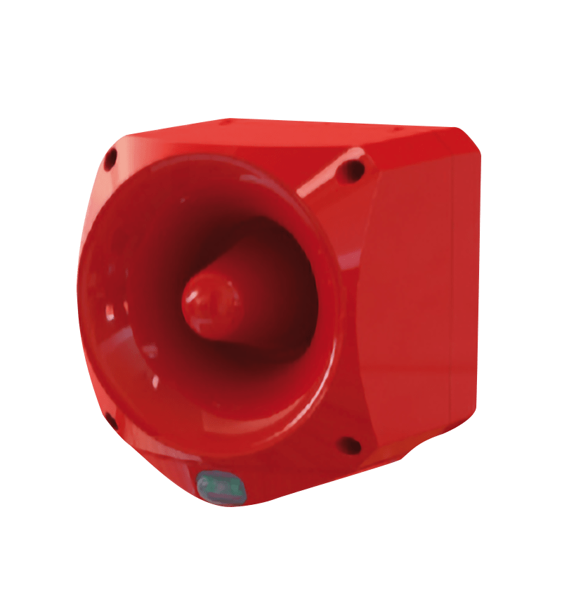 COMELIT - Avvisatore ottico-acustico 110dB, LED rosso alta intensità, 9-30VDC, IP65, EN54-3/23
