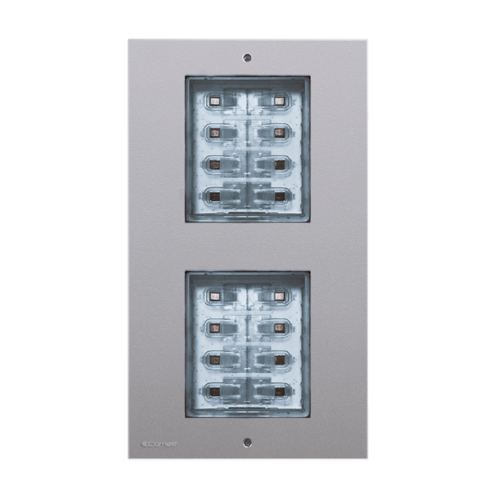 COMELIT - Serie Ciao - Modulo pulsanti, sistema Simplebus 2, predisposto 2/4/8/16 pulsanti, IP54, IK08, supporto parete