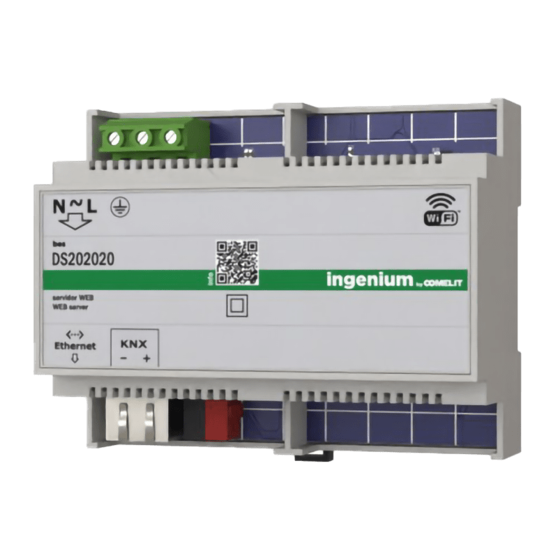 COMELIT - Serie VIIP - Web server KNX ETHBUS4, app iOS/Android, Wi-Fi + RJ45, Google Home/Alexa, DIN 6 moduli