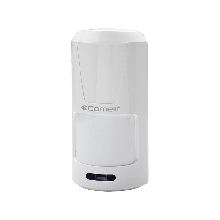 COMELIT - Sensore doppia tecnologia PIR+MW 10.525GHz, portata 15m angolo 90°, pet immune 12kg, alimentazione 9-18VDC DT015A