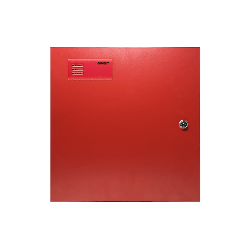 COMELIT - Alimentatore supplementare 5A, box metallico, batterie 2x12V max 40Ah, IP30, certificato EN54-4, EN12101-10
