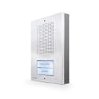 COMELIT - Serie Extra - Posto esterno audio, sistema 5 fili, 2 pulsanti, acciaio inox, retroilluminazione bianca ET5002