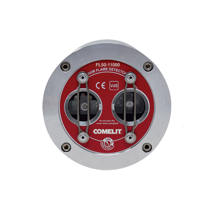 COMELIT - Rivelatore fiamma ATEX 3 sensori IR infrarosso, rileva in secondi, test automatico/manuale remoto, contenitore alluminio Ex-d, IP65