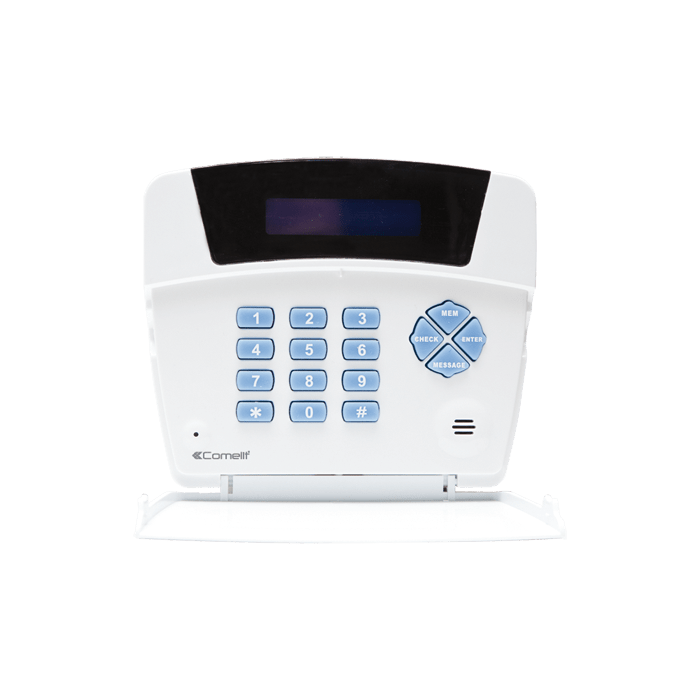 COMELIT - Combinatore GSM-PSTN stand alone, LCD, 4 ingressi trigger +/-, 4 uscite SMS, 20 numeri memoria, solo 2G GSM-4IN