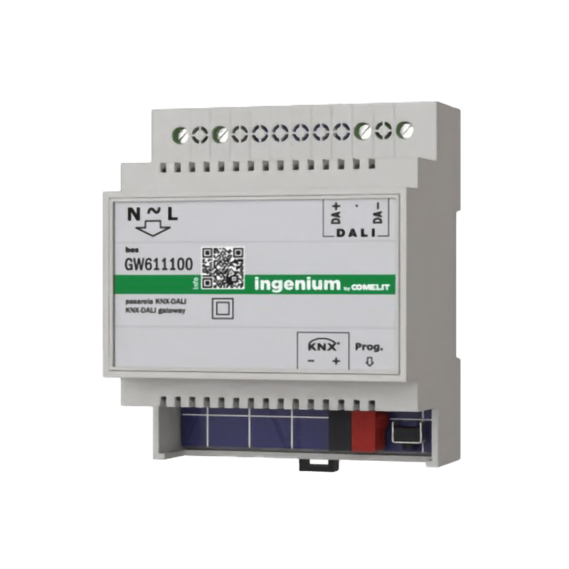 COMELIT - Gateway KNX - DALI, gestione 64 dispositivi/16 gruppi, alimentatore integrato, DIN 4 moduli