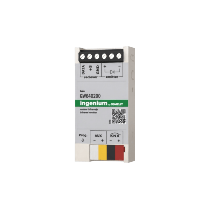 COMELIT - Modulo KNX infrarossi bidirezionale, controllo dispositivi IR da KNX e viceversa, 255 codici, 75x30mm