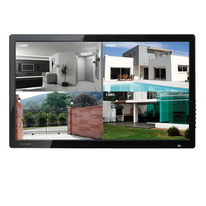 COMELIT - Monitor LED 43" Full HD 16:9, ingressi VGA/HDMI/BNC, audio, VESA 400x200, staffa parete inclusa