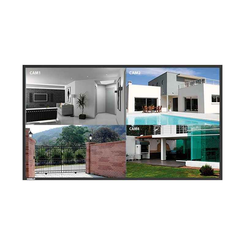 COMELIT - Monitor ELED 43" 4K, ingressi 2x HDMI, Display Port e VGA, diffusori audio integrati, attacco VESA 400x400 HMON043C