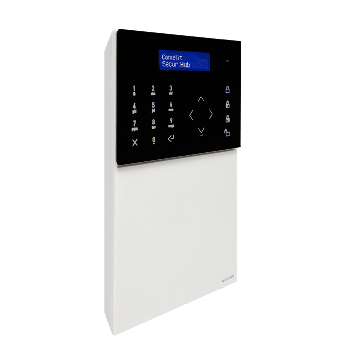 COMELIT - Serie Secur Hub - Centrale wireless 32 zone esp. 96, Wi-Fi e LAN, 4 aree, tastiera Capsense