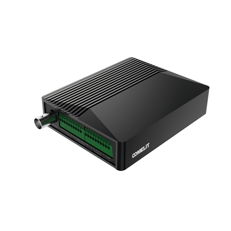 COMELIT - Serie Advance - Video server IP espansione allarmi per AHDVR/NVR, 8 ingressi/4 uscite allarme, AHD 5MP, analisi video, slot micro SD IPBOX0804A