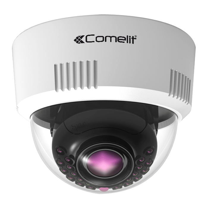 COMELIT - Telecamera IP minidome 3MP, varifocale 2.8-12mm, IR 30m, contenitore interno plastico, ONVIF 2.2