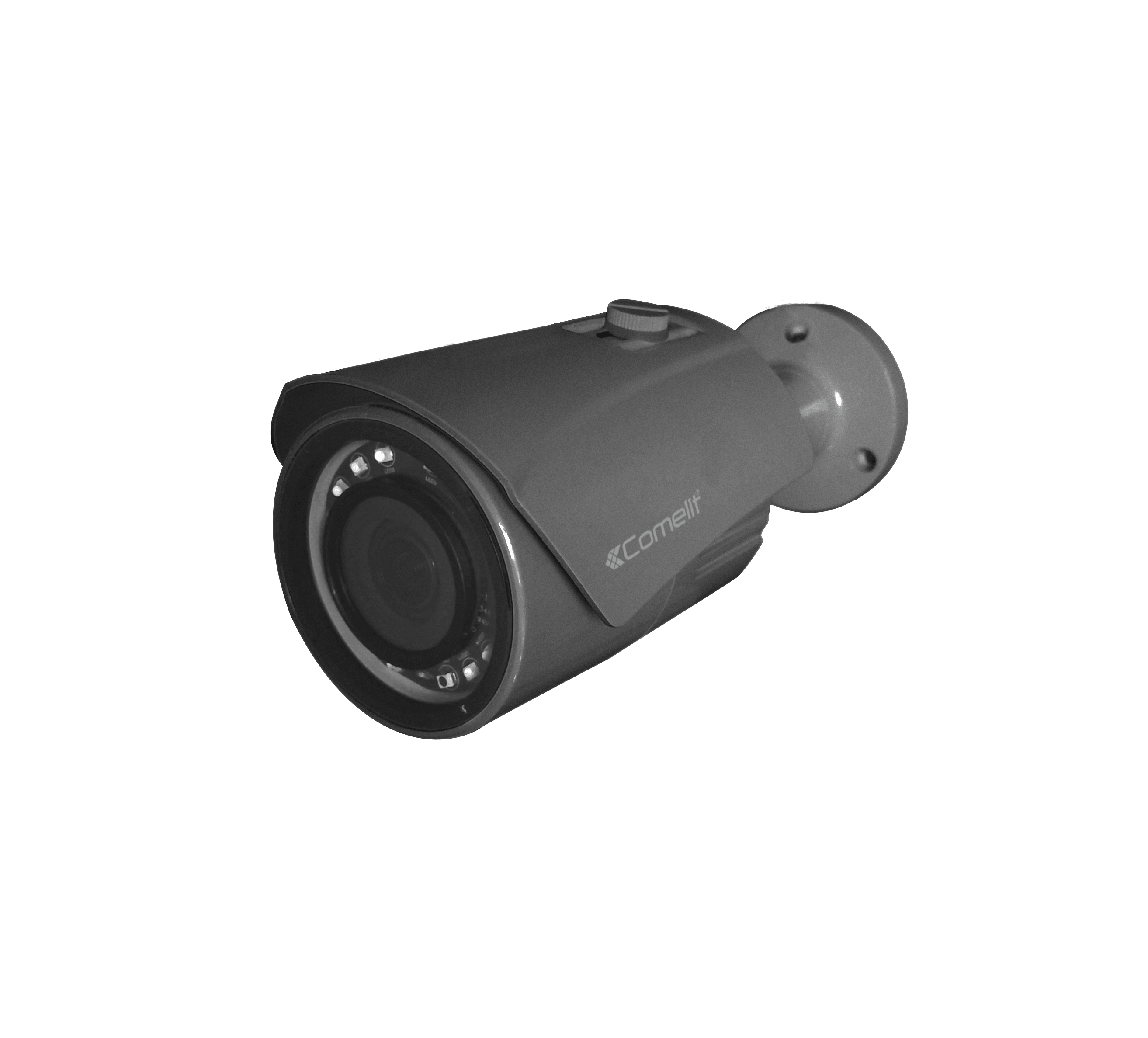 COMELIT - Telecamera IP turret 2MP, ottica varifocale motorizzata 2.8-12mm, LED IR 50m, alluminio IP67, alimentazione 12V e PoE, ONVIF IPCAM1638A