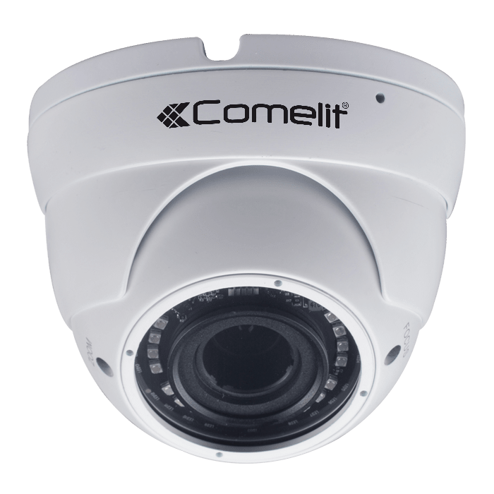 COMELIT - Telecamera IP minidome IR ball a colori Full HD 1080p, ottica varifocale 2.8-12mm, IR SMD 30m, contenitore waterproof IP65, compatibile ONVIF IPCAM172A