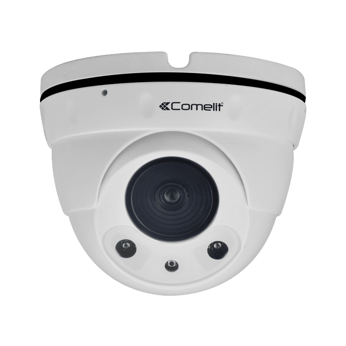 COMELIT - Telecamera IP minidome a colori 4MP, ottica motorizzata varifocale 2.8-12mm autofocus, IR IR-III LED, contenitore waterproof IP66, compatibile ONVIF IPCAM174A