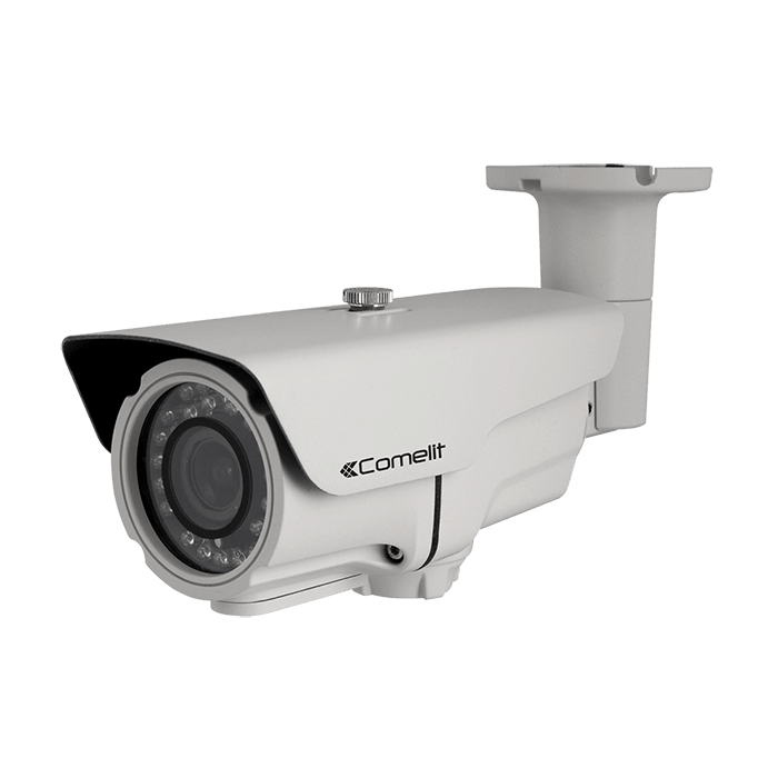 COMELIT - Serie Advance - Telecamera IP mini PTZ 4MP, zoom ottico 4x, LED IR 30m, perimetrale, speaker/microfono, alimentatore, IP66, 12V e PoE, ONVIF