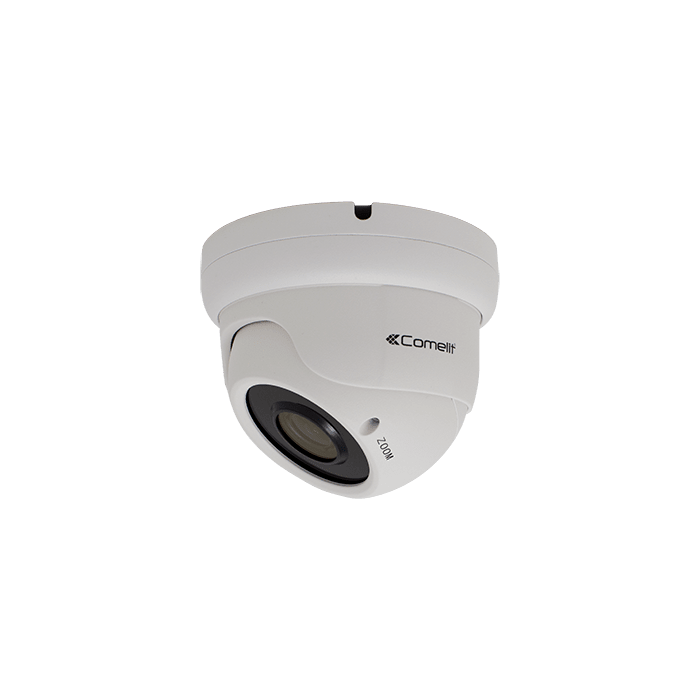 COMELIT - Serie Smart - Telecamera IP minidome Full HD 1080p, varifocale 2.8-12mm, 24 illuminatori ad IR 30m, IP66, ONVIF 2.4