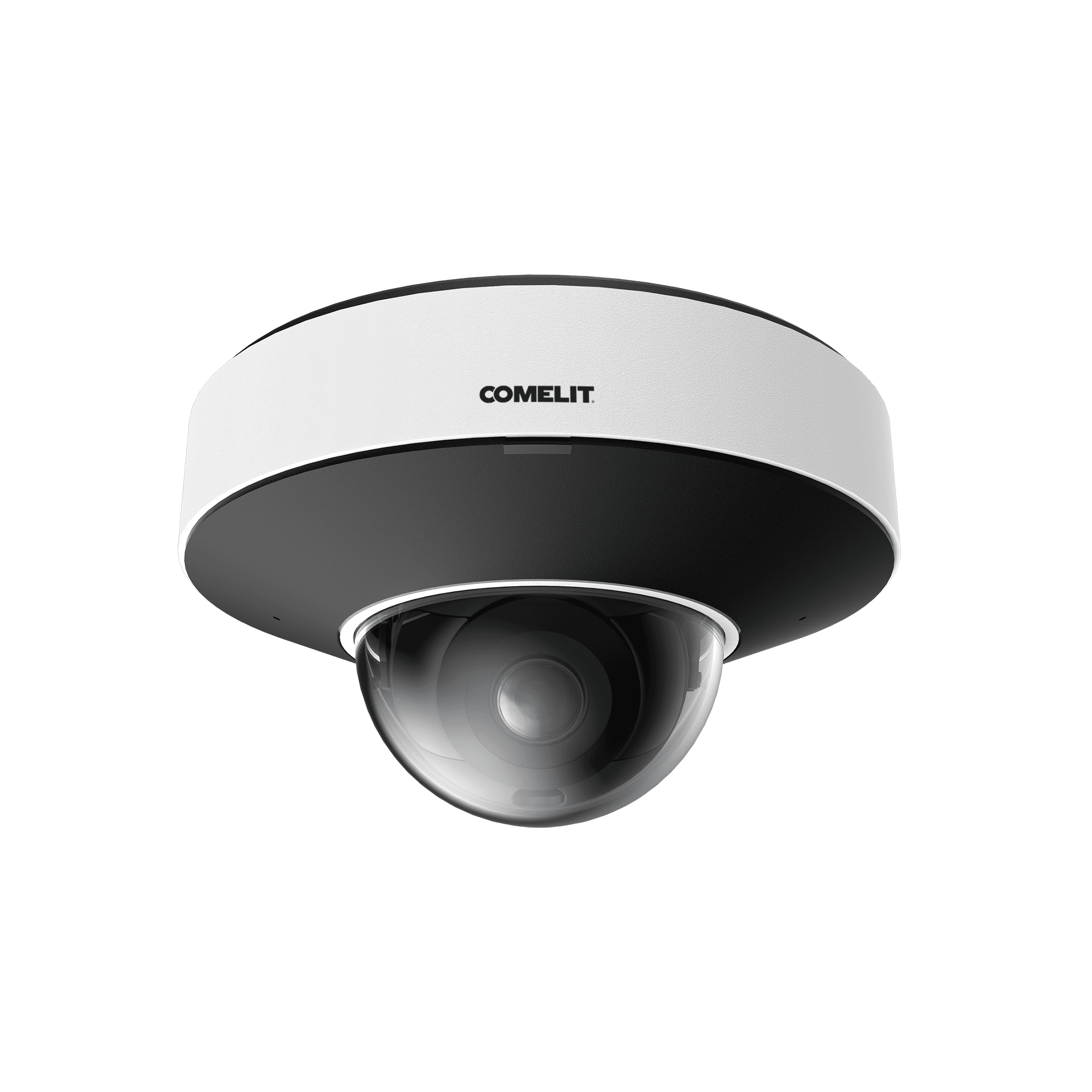 COMELIT - Serie Advance - Telecamera IP vandaldome 4MP, ottica fissa 2.8mm, LED IR 10m, IK10, detection, microfono, slot SD, alluminio IP66, 12V e PoE, ONVIF