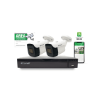 COMELIT - Serie Smart - Kit IP, NVR IPNVR004S05PA + 2 telecamere IPBCAMS02FA + cartello 43500B